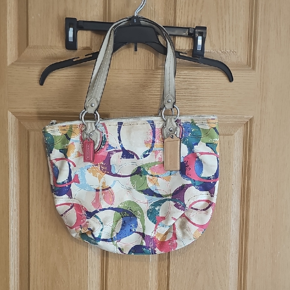 Coach Multicolor Signature Shoulder Bag